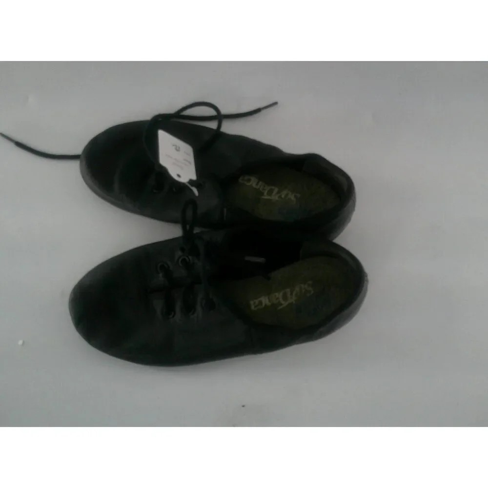 Pre-Owned Dance Jazz Shoes So Danca Kids 12M Lace Up Leather Slip On